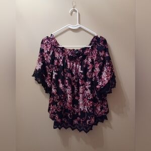 Women's Size XL Iz Byer Floral Shirt